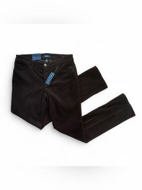 New Chaps Dark Brown Slimming Fit Velvet Pants 4 Classic workwear office chic